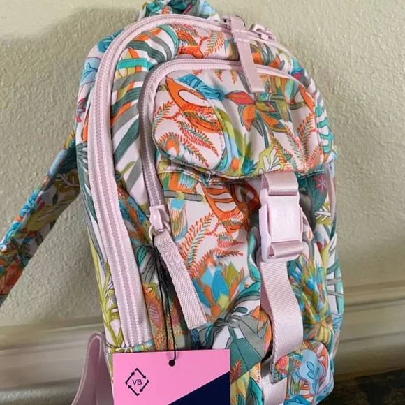 Vera Bradley Women\'s Cotton Utility Sling Backpack - Rain Forest Canopy NWT Vera Bradley Utility Sling Backpack in Rain Forest  main image 2